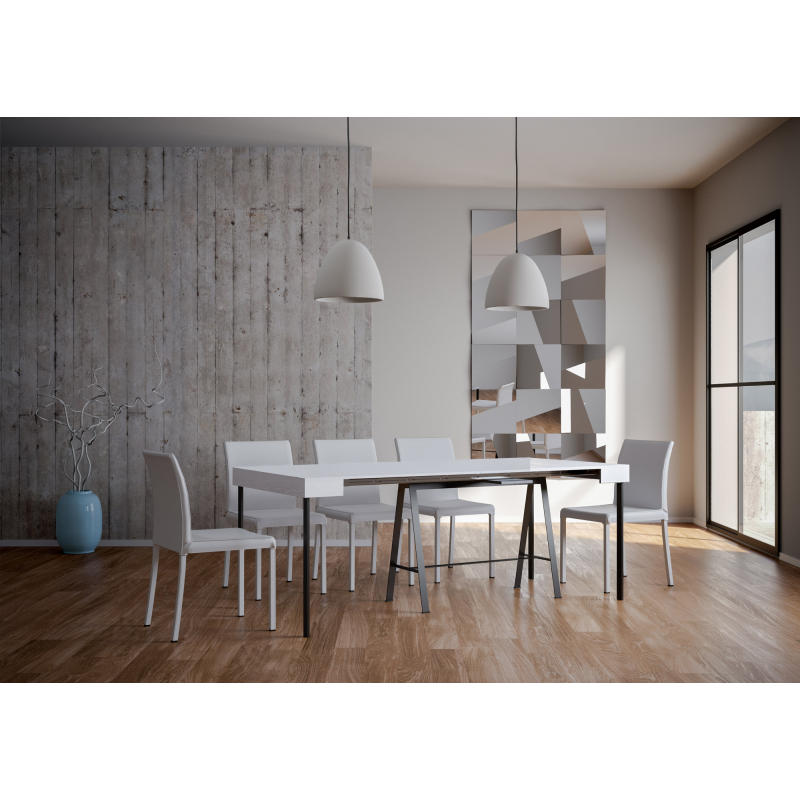 Consolle allungabile 90x40/300 cm Banco telaio Antracite