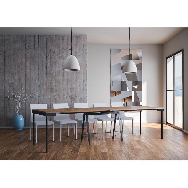 Consolle allungabile 90x40/290 cm Banco Evolution telaio Antracite