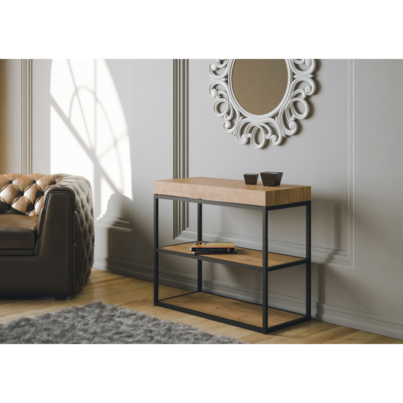 Consolle allungabile 90x40/300 cm Plano Premium telaio Antracite