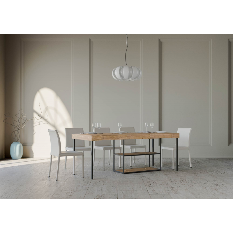 Consolle allungabile 90x40/300 cm Plano Premium telaio Antracite