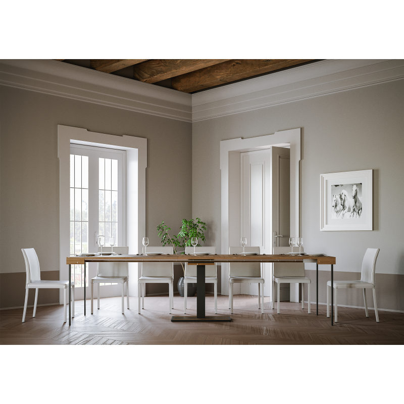 Consolle allungabile 90x40/290 cm Capital telaio Antracite