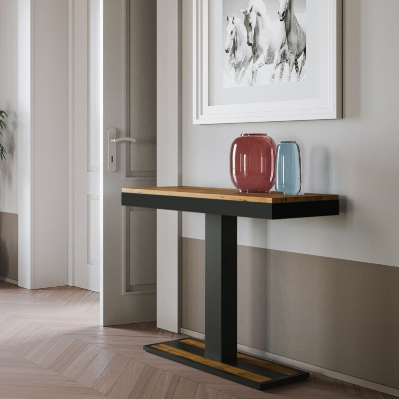 Consolle allungabile 90x40/196 cm Capital Small Evolution telaio Antracite