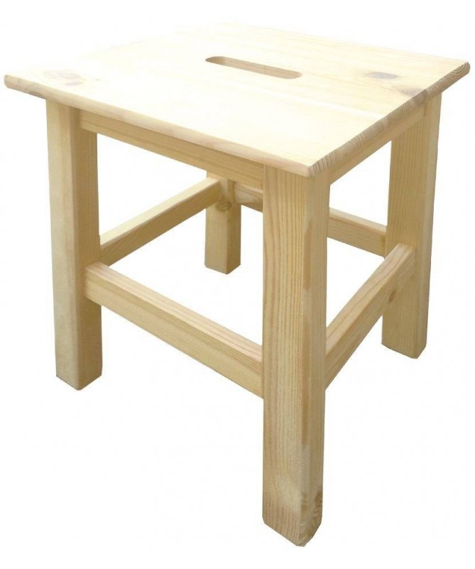 Sgabello in legno naturale