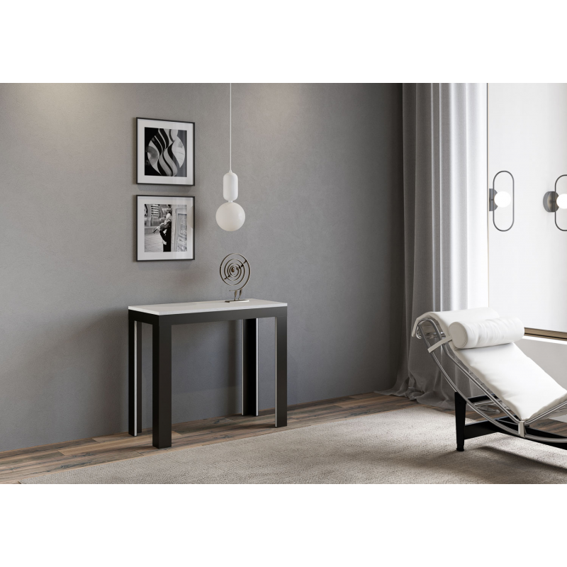Consolle allungabile 90x40/196 cm Linea Small Evolution telaio Antracite