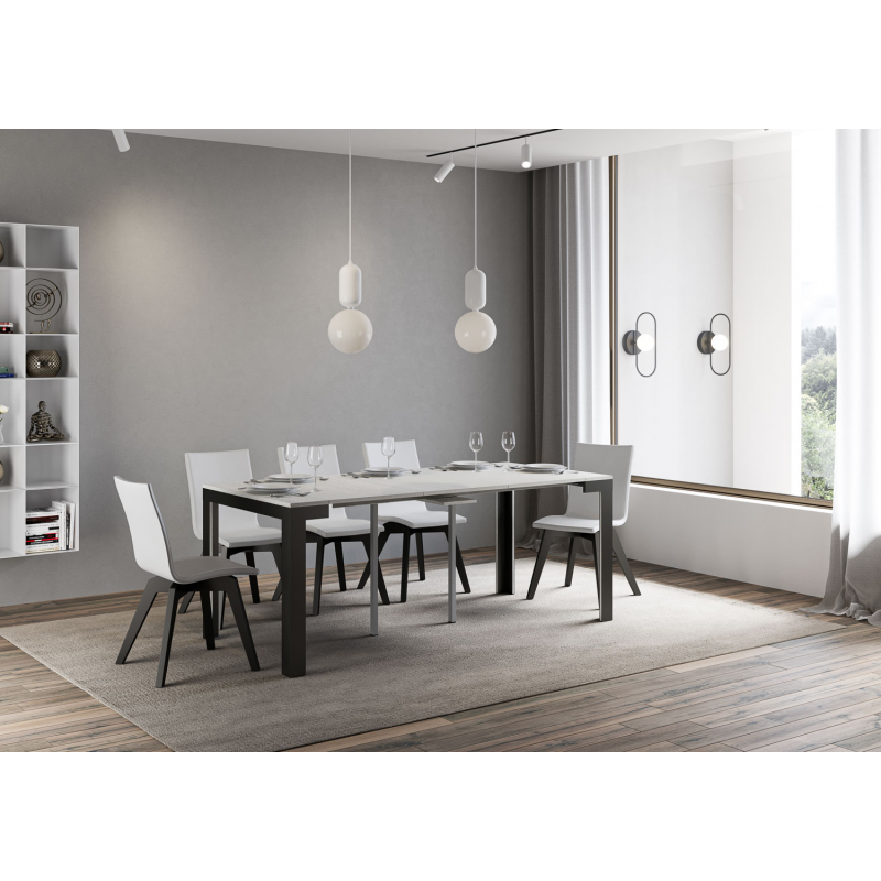Consolle allungabile 90x40/196 cm Linea Small Evolution telaio Antracite