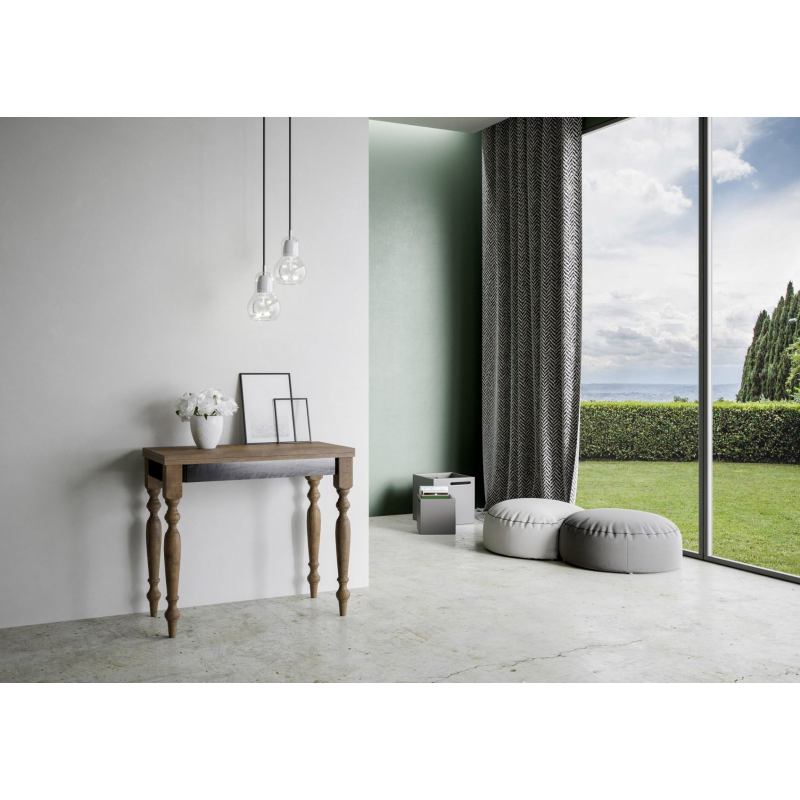 Consolle apribile 90x45/90 cm Romagna Librox telaio Grigio