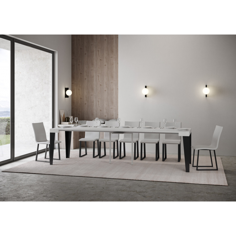 Consolle allungabile 90x40/196 cm Flame telaio Antracite