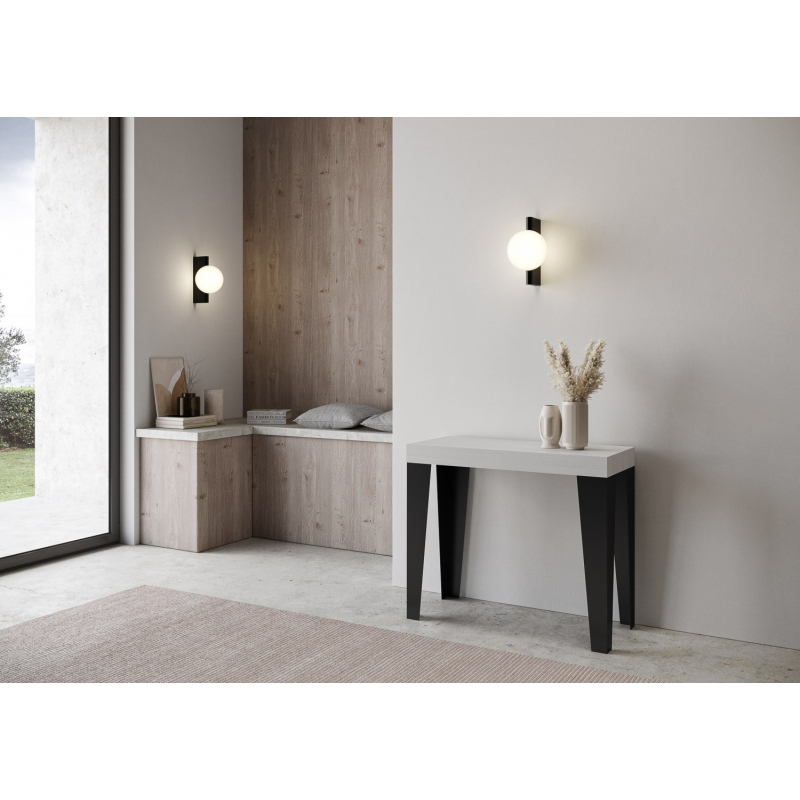 Consolle allungabile 90x40/196 cm Flame Premium telaio Antracite