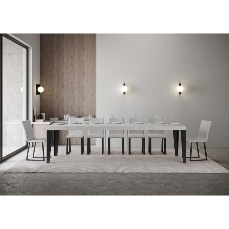 Consolle allungabile 90x40/196 cm Flame Premium telaio Antracite