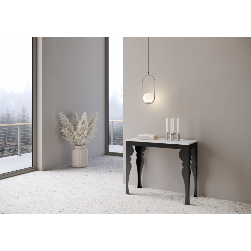 Consolle allungabile 90x40/196 cm Paxon Small Evolution telaio Antracite