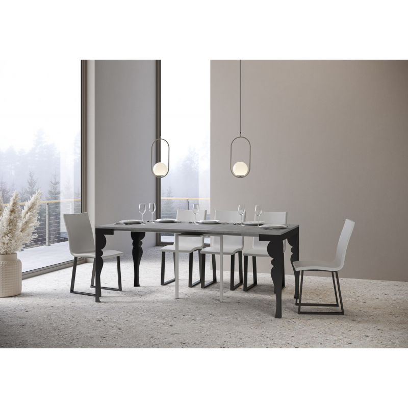 Consolle allungabile 90x40/300 cm Paxon Evolution telaio Antracite