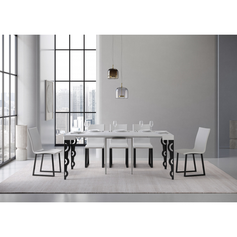 Consolle allungabile 90x40/196 cm Karamay Small telaio Antracite