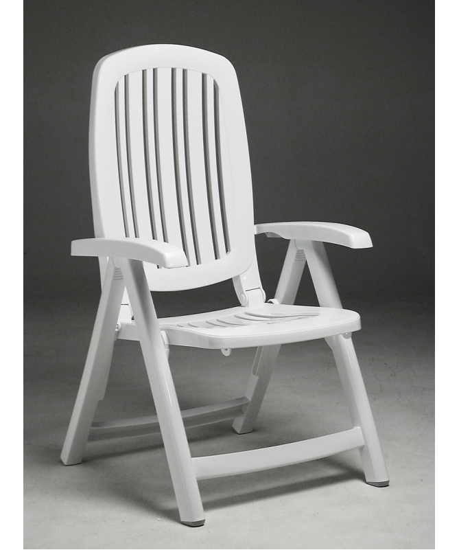 SET 2 POLTRONE PIEGHEVOLI SALINA IN POLIPROPILENE BIANCO MADE IN ITALY
