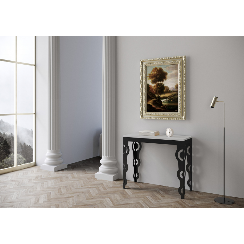 Consolle allungabile 90x40/196 cm Karamay Small Evolution telaio Antracite