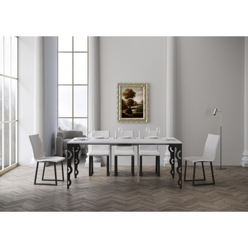 Consolle allungabile 90x40/196 cm Karamay Small Evolution telaio Antracite