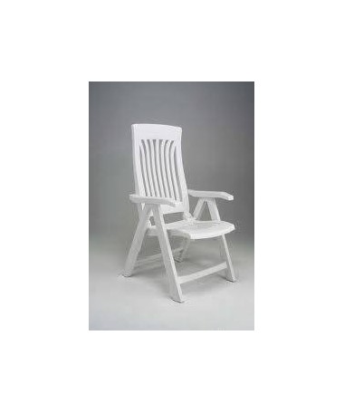 SET 2 POLTRONE PIEGHEVOLI FLORA IN POLIPROPILENE BIANCO MADE IN ITALY