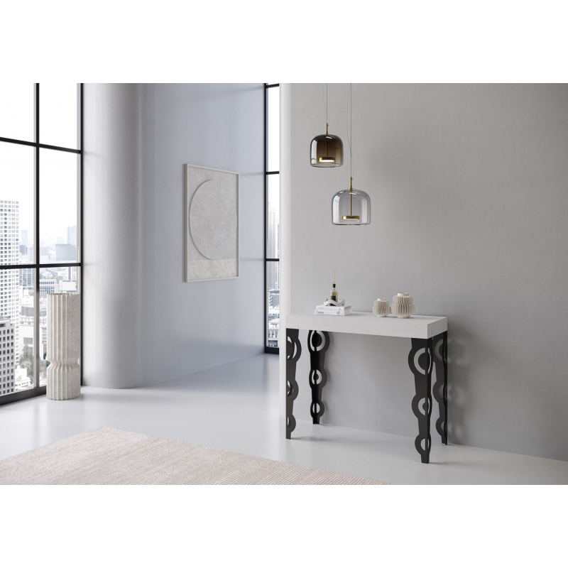 Consolle allungabile 90x40/300 cm Karamay Premium telaio Antracite