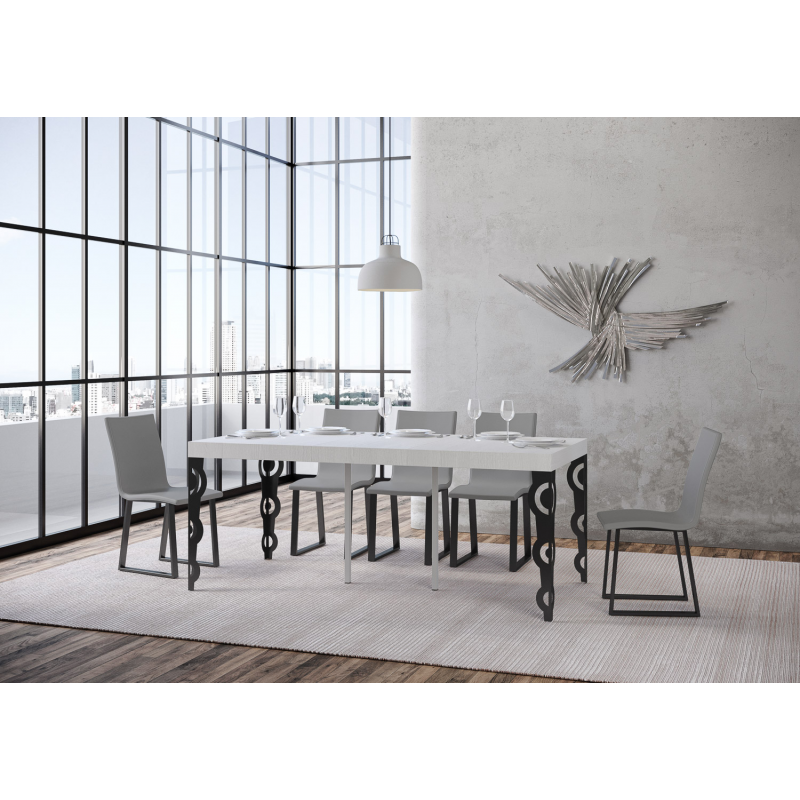 Consolle allungabile 90x40/300 cm Karamay Premium telaio Antracite