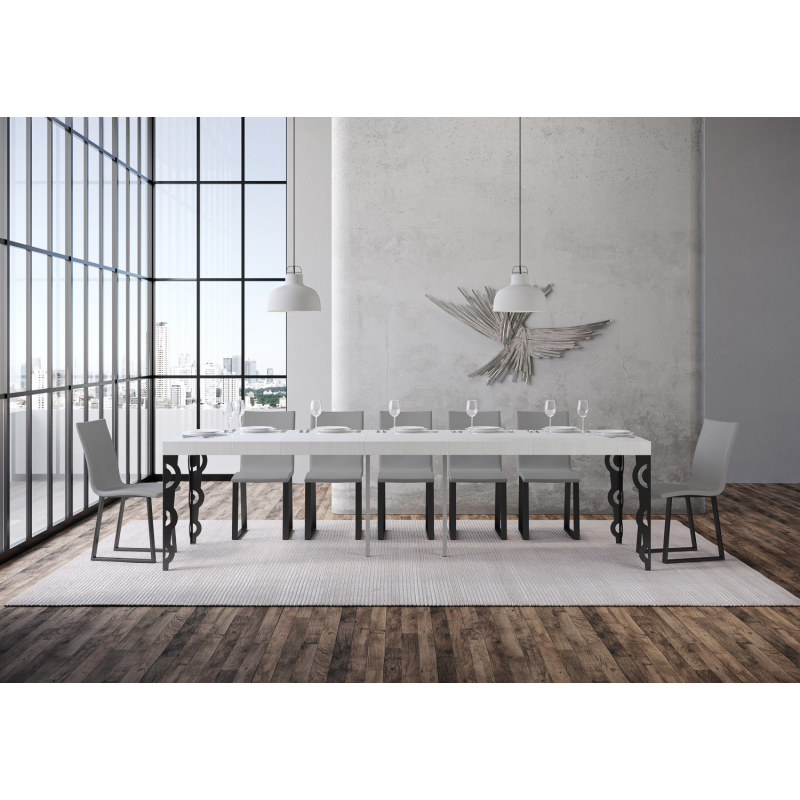 Consolle allungabile 90x40/300 cm Karamay Premium telaio Antracite