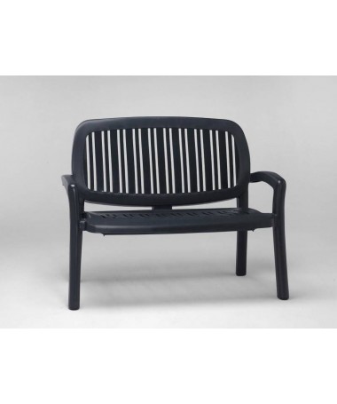 PANCHINA mod. LIPARI IN POLIPROPILENE di colore ANTRACITE, IMPILABILE - MADE IN ITALY