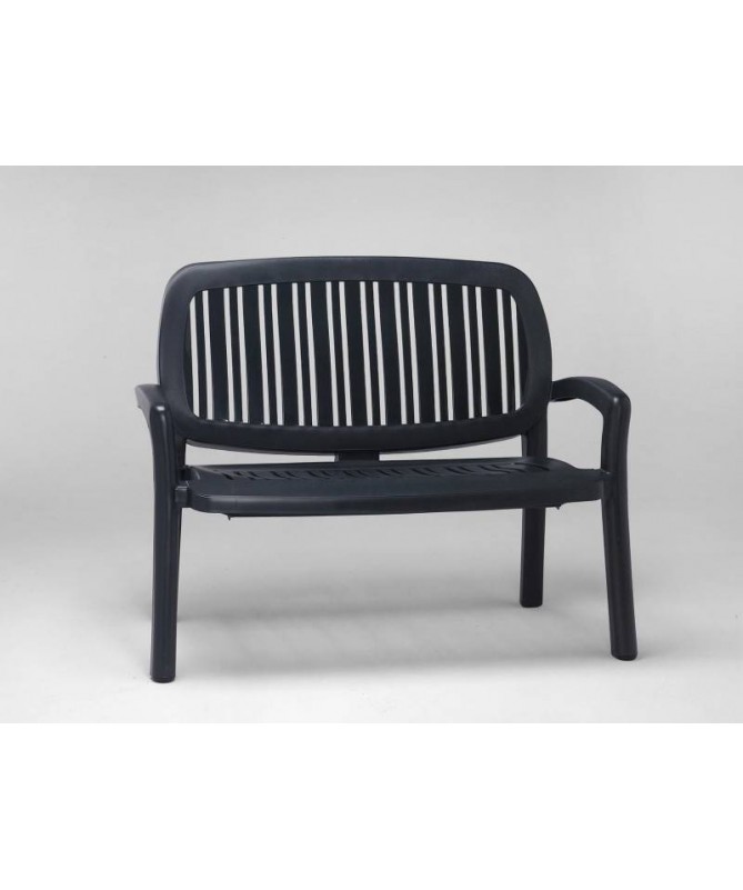 PANCHINA mod. LIPARI IN POLIPROPILENE di colore ANTRACITE, IMPILABILE - MADE IN ITALY