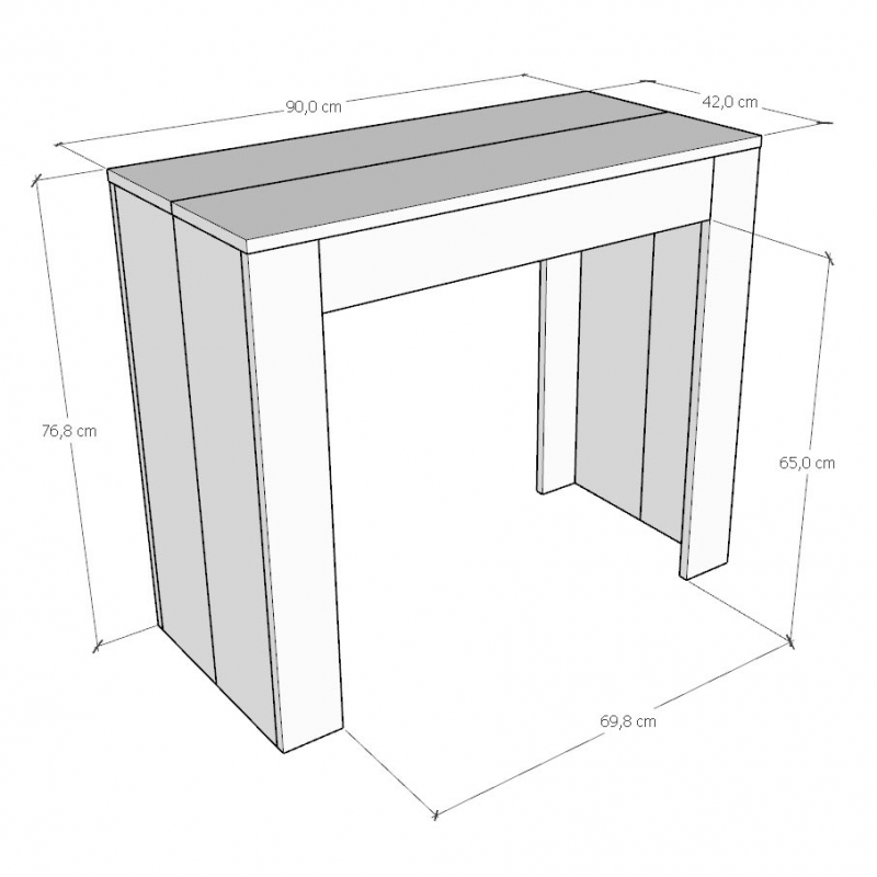 Consolle allungabile 90x42/198 cm Emy Small