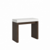 Consolle allungabile 90x40/196 cm Roxell Mix Small piano Bianco Frassino