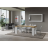 Consolle allungabile 90x40/196 cm Roxell Mix Small piano Bianco Frassino