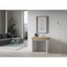 Consolle allungabile 90x40/300 cm Roxell Mix piano Bianco Frassino