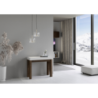 Consolle allungabile 90x40/196 cm Naxy Mix Small piano Bianco Frassino