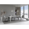 Consolle allungabile 90x40/300 cm Naxy Mix piano Bianco Frassino