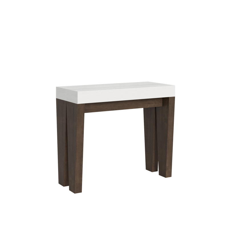 Consolle allungabile 90x40/196 cm Spimbo Mix Small piano Bianco Frassino