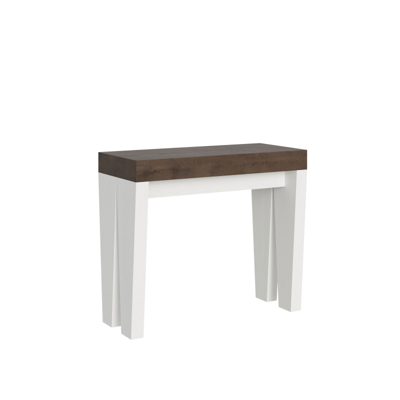 Consolle allungabile 90x40/196 cm Spimbo Mix Small piano Bianco Frassino