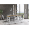 Consolle allungabile 90x40/196 cm Spimbo Mix Small piano Bianco Frassino