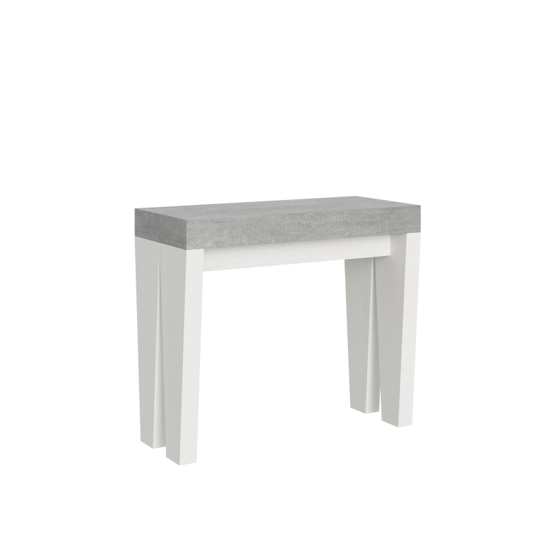 Consolle allungabile 90x40/196 cm Spimbo Mix Small piano Bianco Frassino