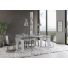 Consolle allungabile 90x40/196 cm Spimbo Mix Small piano Bianco Frassino