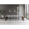 Consolle allungabile 90x40/300 cm Spimbo Mix piano Bianco Frassino