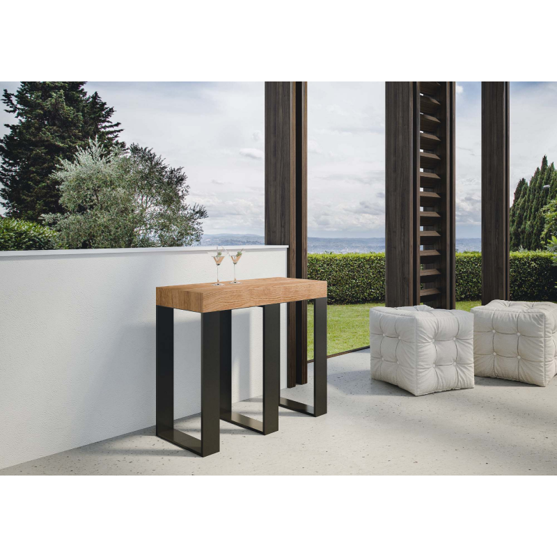 Consolle allungabile 90x40/190 cm Primula Small telaio Antracite