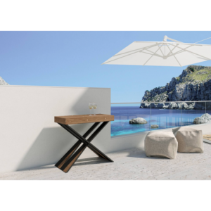 Zoom Consolle allungabile 90x40/190 cm Lilla Small telaio Antracite