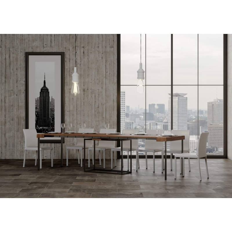 Consolle allungabile 90x40/290 cm Nordica telaio Antracite