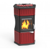Stufa a legna Monella 184 N esagonale in ceramica e ghisa rosso 10.6kW