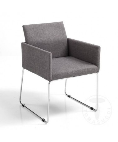 Sedia in tessuto Emma Moka - set da 2 grigio