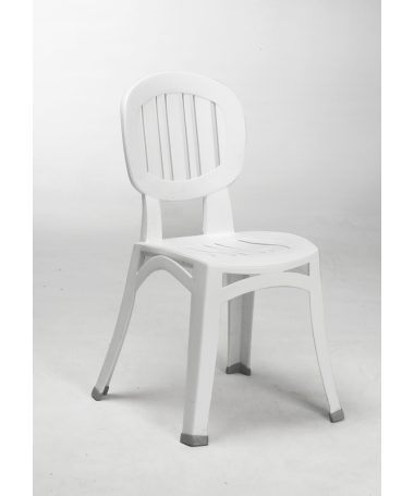 SET 4 SEDIE IMPILABILI ELBA IN POLIPROPILENE BIANCO MADE IN ITALY