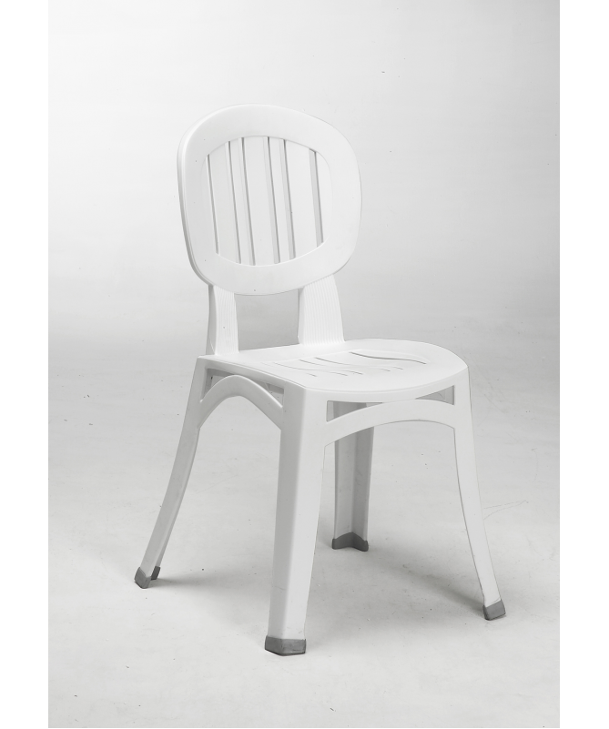 SET 4 SEDIE IMPILABILI ELBA IN POLIPROPILENE BIANCO MADE IN ITALY