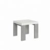 Tavolo allungabile 90x90/246 cm Roxell Mix piano Bianco Frassino - gambe Noce