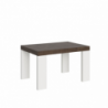 Tavolo allungabile 90x130/234 cm Roxell Mix piano Bianco Frassino - gambe Noce