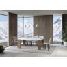 Tavolo allungabile 90x160/264 cm Roxell Mix piano Bianco Frassino - gambe Noce