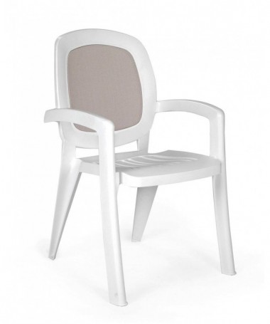 SET 4 POLTRONE IMPILABILI GAMMA IN POLIPROPILENE BIANCO MADE IN ITALY