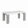 Tavolo allungabile 90x180/440 cm Roxell Mix piano Bianco Frassino - gambe Noce