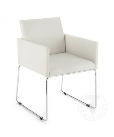 Sedia in pelle sintetica Emma - set da 2 bianco